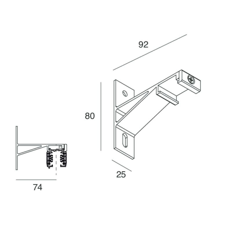NOVALUX SPA - NOX106724.02 ALL-TRACK: STAFFA A PARETE NERA