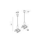 NOVALUX SRL - NOX106721.01 KIT SOSPENSIONE REG. 2 PZ. BIANCO