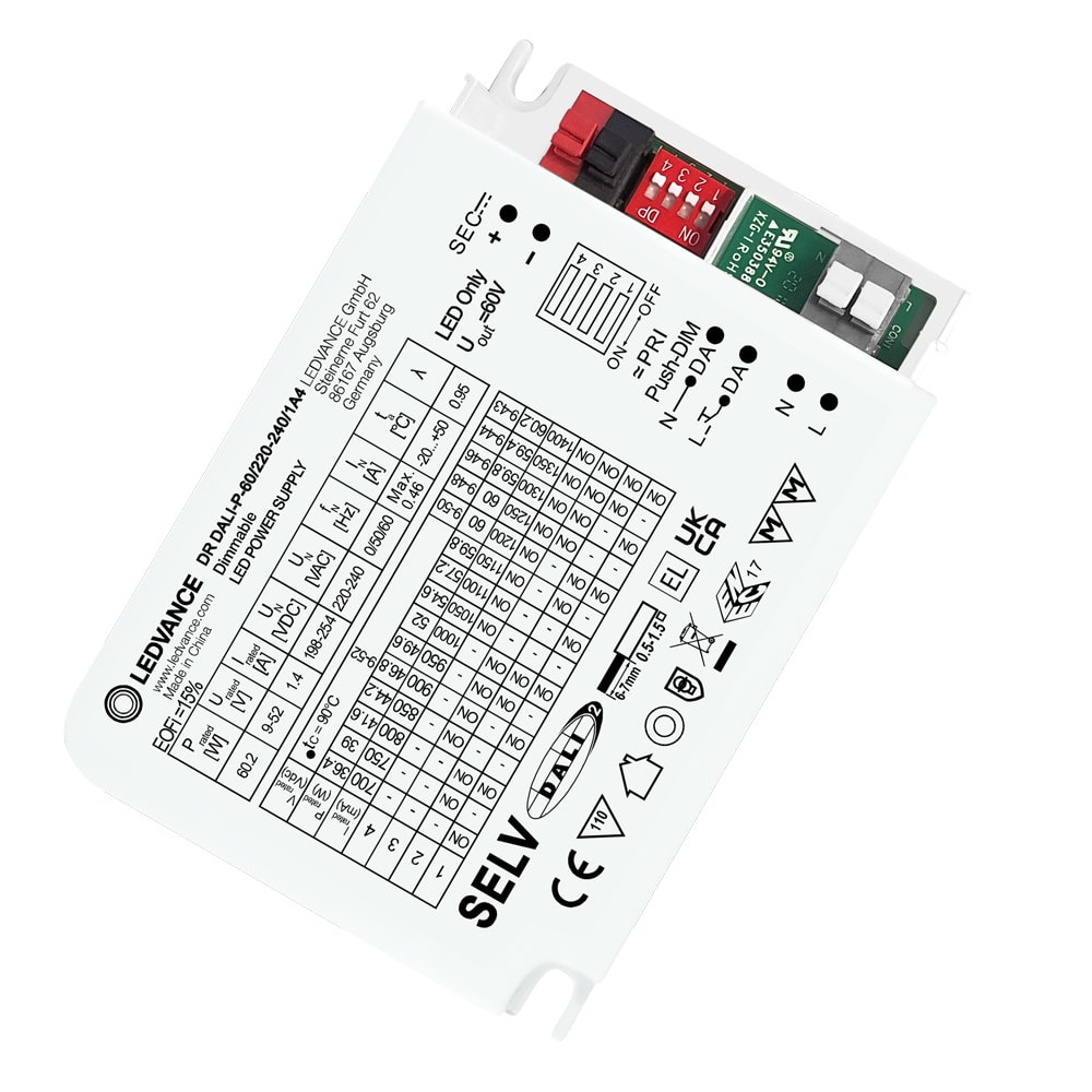 LEDVANCE - LDVDRPFMDA601A4G2 LED DRIVER DALI PERFORMANCE G2 -60/220-240/1A4