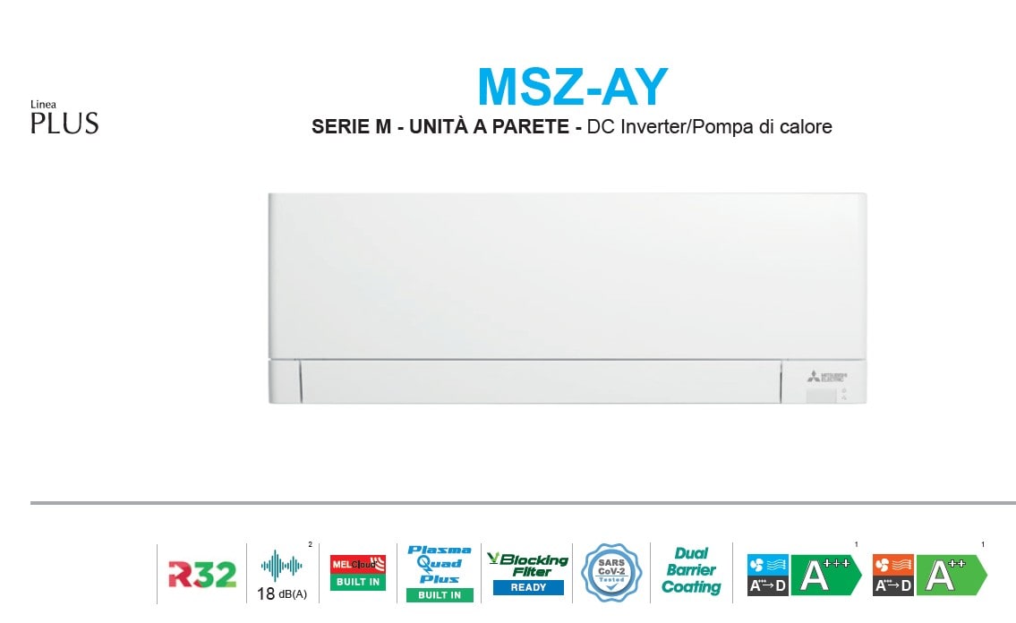 MITSUBISHI ELECTRIC - MTS736542 MSZ-AY50VGKP2-E1 U.INT 5,0KW WIFI P.QUAD