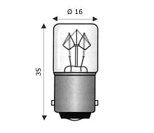 WIMEX - WIM4101703 BA15D 16X35 24V 3W