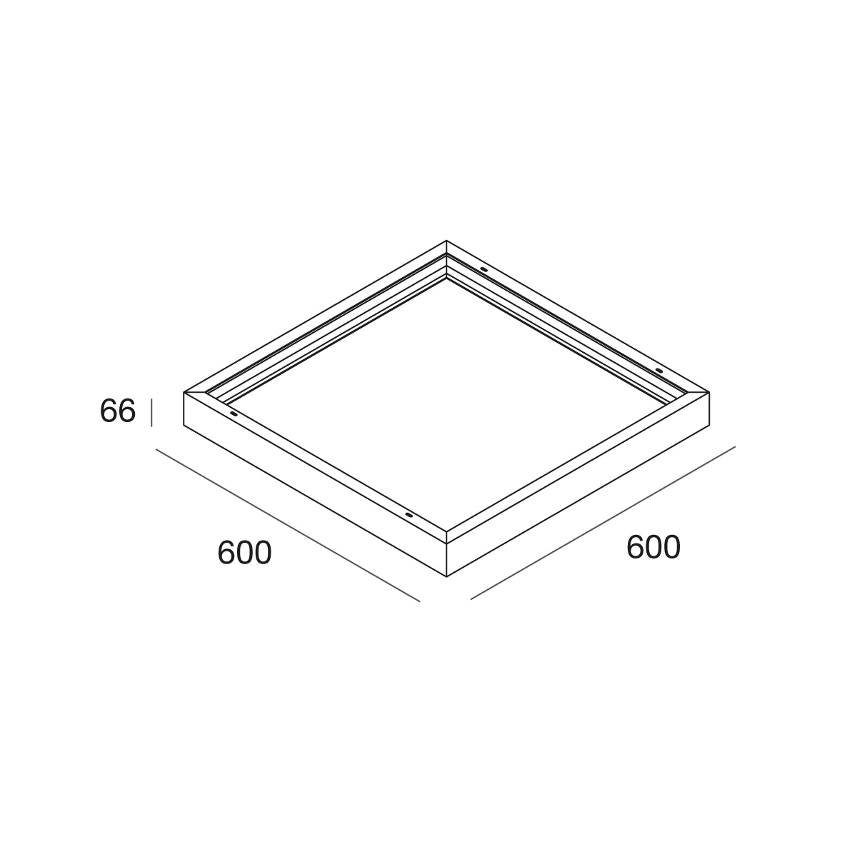 NOVALUX SRL - NOX113610.01 BACKLIT: BOX PER INST. PLAF. 600X600 BIA