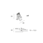 NOVALUX SPA - NOX113620.99 KIT MOLLE PER INSTALLAZIONE AD INCASSO Per versioni 600x600 e 1200x300