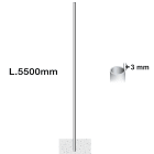 LINEA LIGHT (ILED) - ILD98163 PALO CILINDRICO SP3 HFT5MT ZINCATO