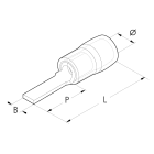 CEMBRE SPA - CEMBKY-PP12 CAPOCORDA RINFORZ.BLU PUNT.PIATTO 13X3MM