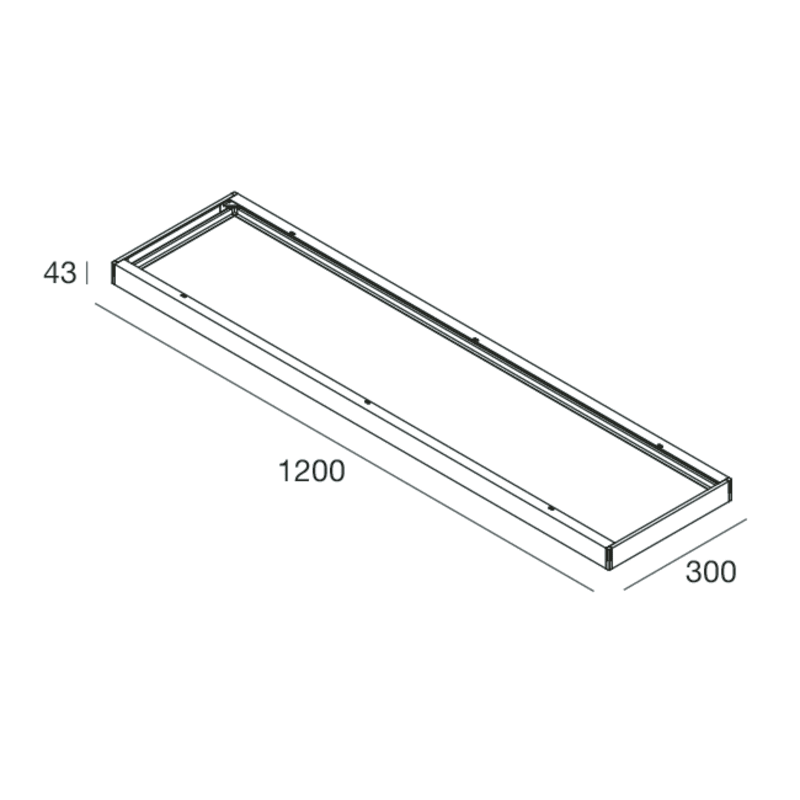 NOVALUX SPA - NOX102087.01 BOX PER INST. PLAFONE THE PANEL 1200X300