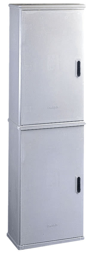 CONCHIGLIA - CON074119942 Serie BVT-BVN - Armadio in vetroresina a 2 vani, con serratura, dim. 546 x 1770 x 424 mm (BxAxP)