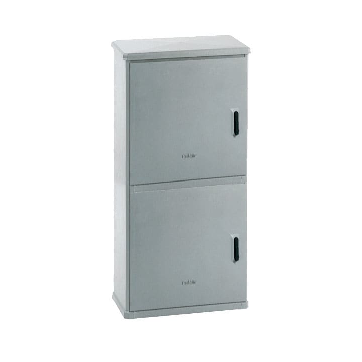 CONCHIGLIA - CON074115544 Serie BVT-BVN - Armadio in vetroresina a 2 vani, con serratura, dim. 546 x 1110 x 424 mm (BxAxP)