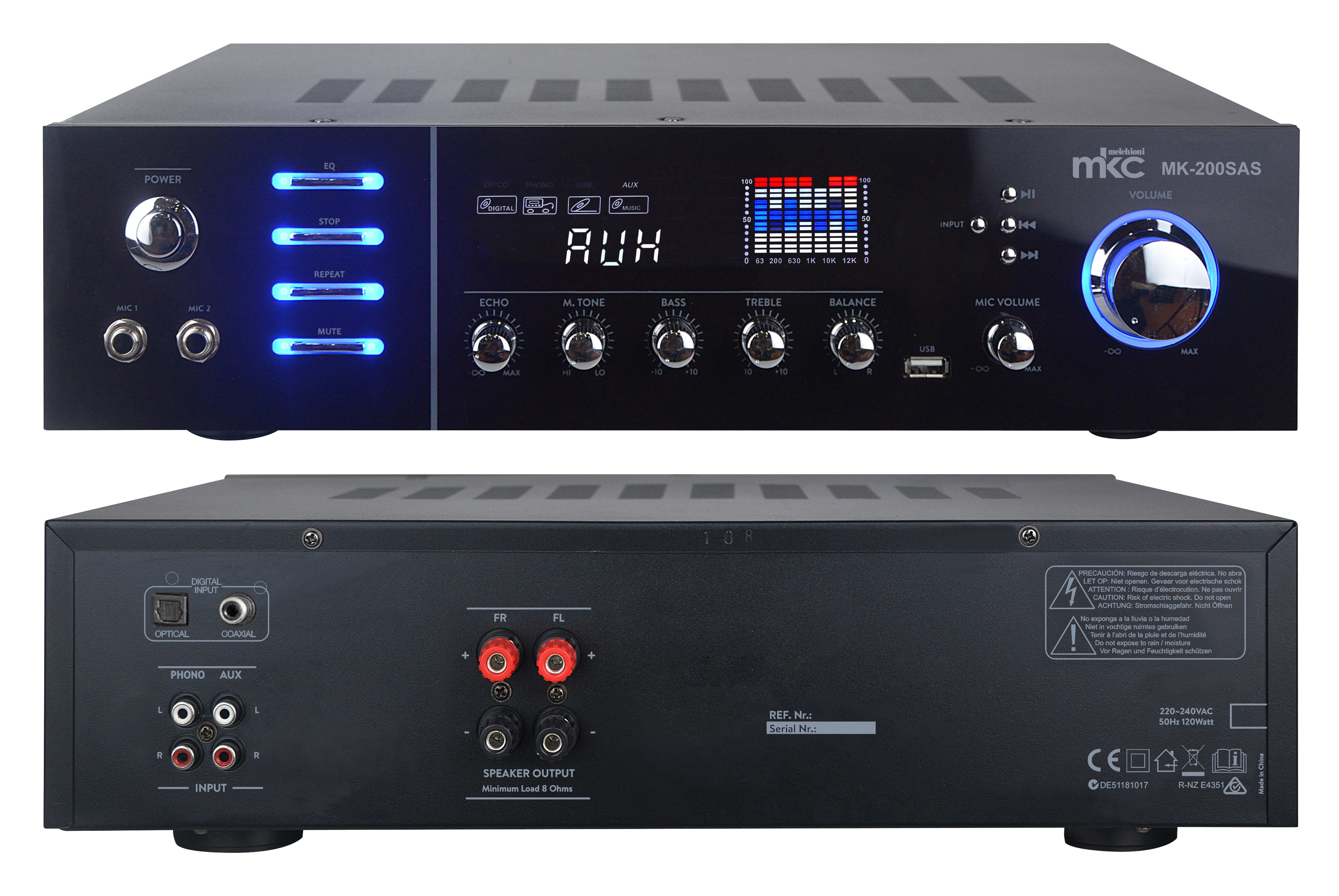 MELCHIONI SPA - MEM550111012 AMPLIFICATORE STEREO DA 200W (2 X 100W)