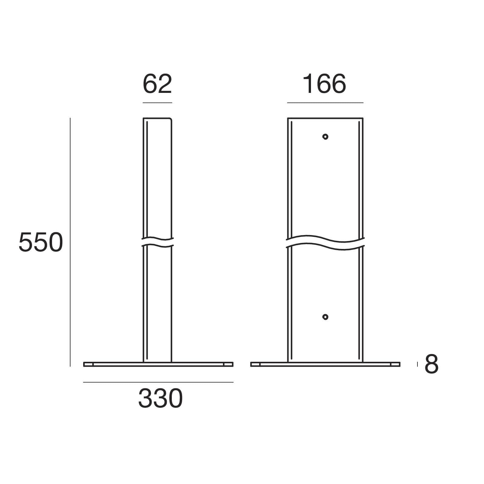 LINEA LIGHT (ILED) - ILD65076 PEAK KIT FISS.C/BASAMENT.GR.9006 GO