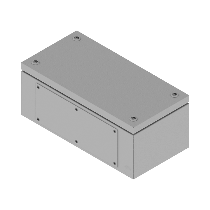 DKC-RAMBLOCK - RMBR5CDE33120F Cassa di derivazione CDE con flange, dimensioni 300 x 300 x 120 mm (AxLxP)