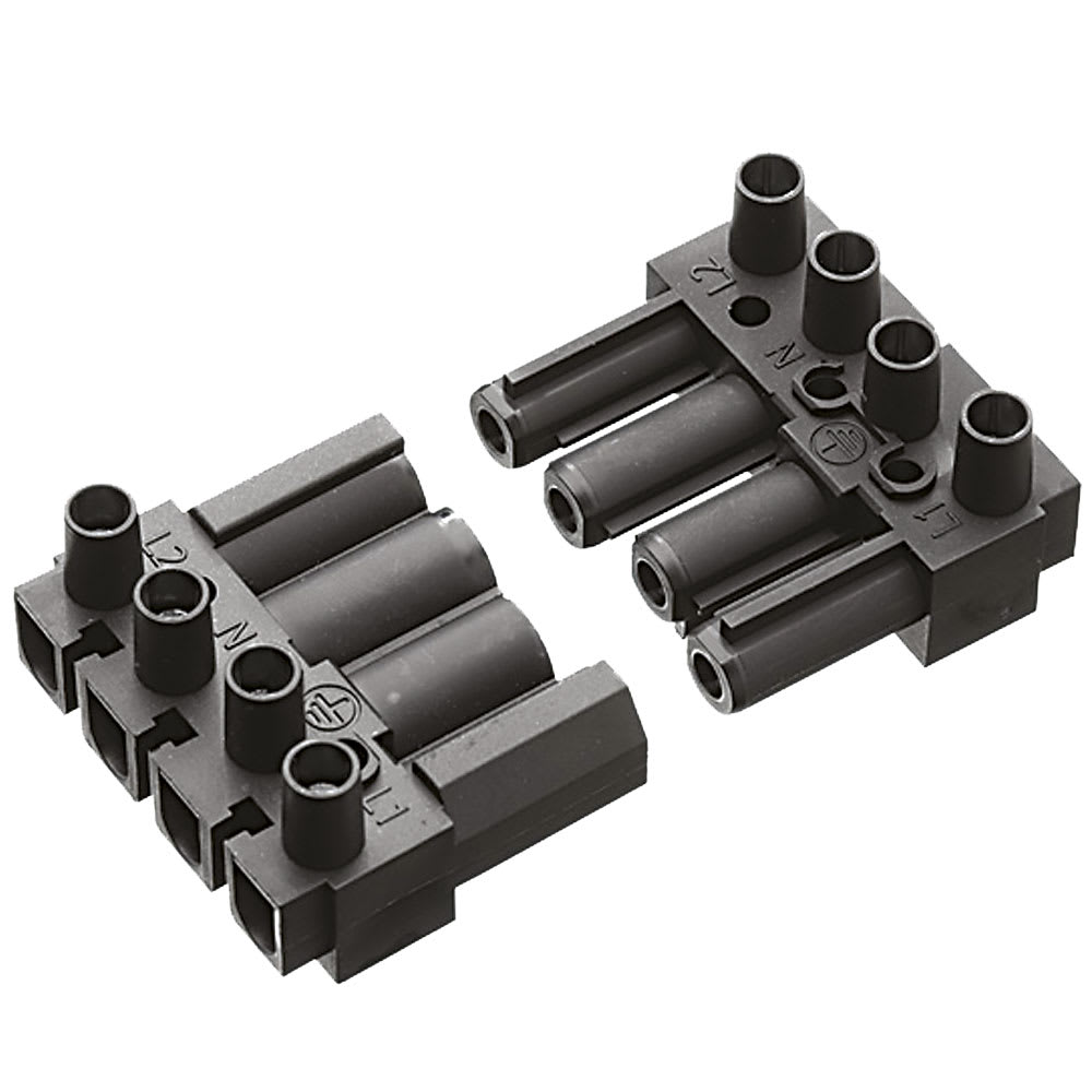 OMEGA FUSIBILI SPA - OMFAC166GBU/4BK PRESA AC166G 4 POLI NERA