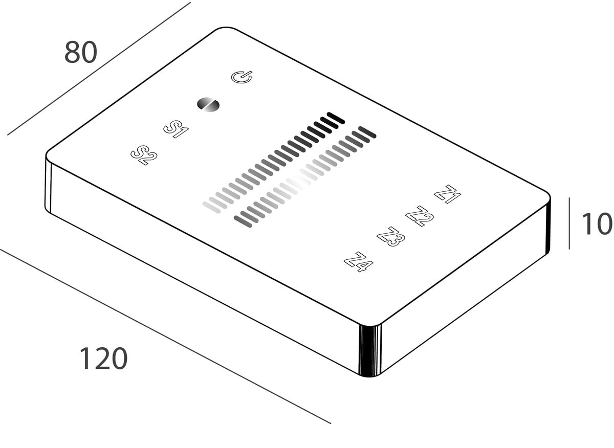 NOVALUX SPA - NOX16909.99 LUXCONTROL: CONTR.PARETE CCT 4Z 503