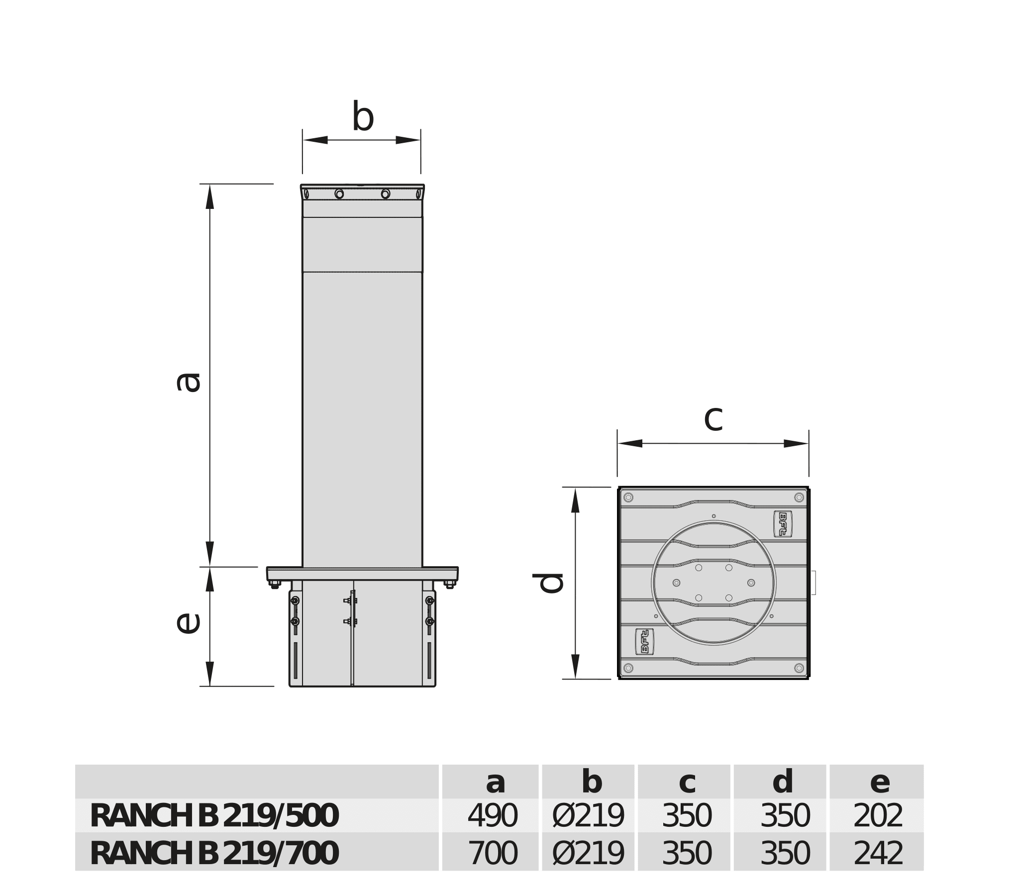 BFT - BFT2605559 RANCH B 219/700 LI DISS.FISSO