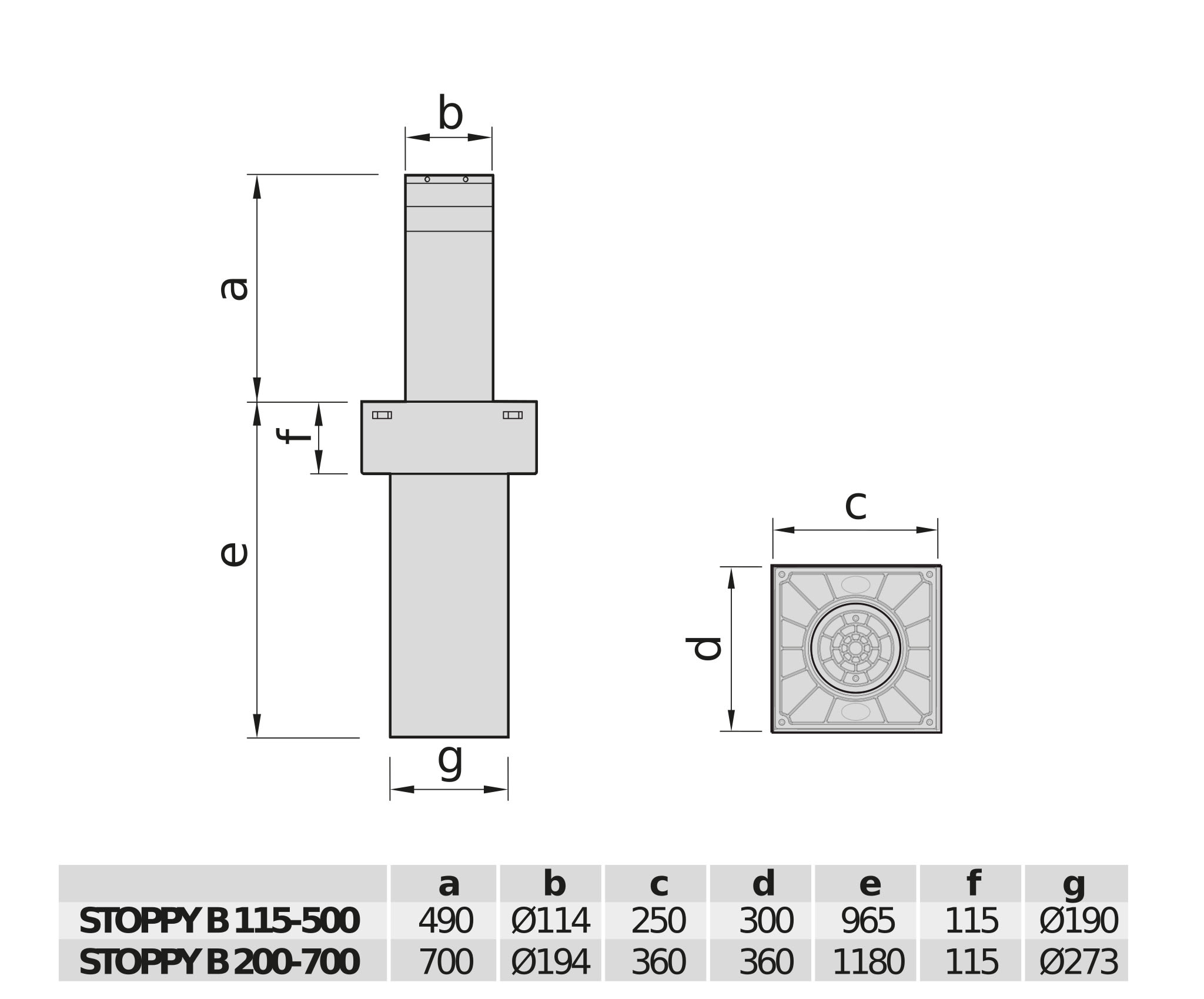 BFT - BFT2601350 STOPPY B 200/700 DISS.ELETTROMECC.