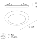 NOVALUX SPA - NOX107501.01 ibili. Potenza e temperatura di colore delle sorgenti selezionabili con selettore. Garanzia 5 anni.