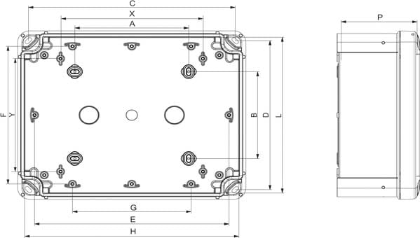 SCHNEIDER ELECTRIC - SNRNSYTBS111113H PanelSeT TBS ABS 116x116x133 H