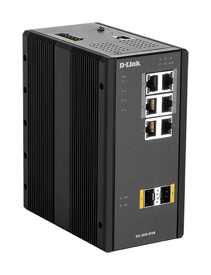 D-LINK MEDITERRANEO - DLKDIS-300G-8PSW SWITCH INDUS. GEST L2 6XGIGA 4 POE, 2XSF