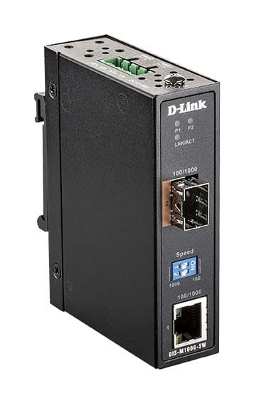 D-LINK MEDITERRANEO - DLKDIS-M100G-SW MEDIACONVERTER INDUS. GIGA SFP -40 TO 7