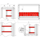 DKC-RAMBLOCK - RMBRZDOE8195 Divisorio orizzontale parziale e totale, dimensioni 800 x 195 mm (LxP)