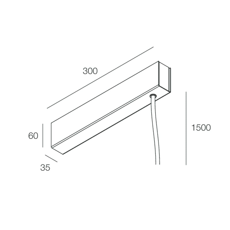 NOVALUX SPA - NOX112230.20 DOMYNOS PS BOX CAFFè CON ALIMENTAZIONE INTEGRATA 100W 48V Box a plafone. Cavo 2x1mm2 con guaina in tinta per bianco e nero e trasparente per caffè e c