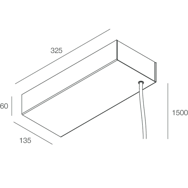 NOVALUX SPA - NOX112232.02 DOMYNOS PS BOX NERO CON ALIMENTAZIONE INTEGRATA DIMMERABILE 150W 48V Box a plafone. Cavo 2x1mm2 con guaina in tinta per bianco e nero e trasparente pe