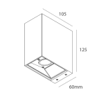 NOVALUX SRL - NOX104601.94 DROP: PARETE LED 2X5W 3K GRI.ANT. IP54