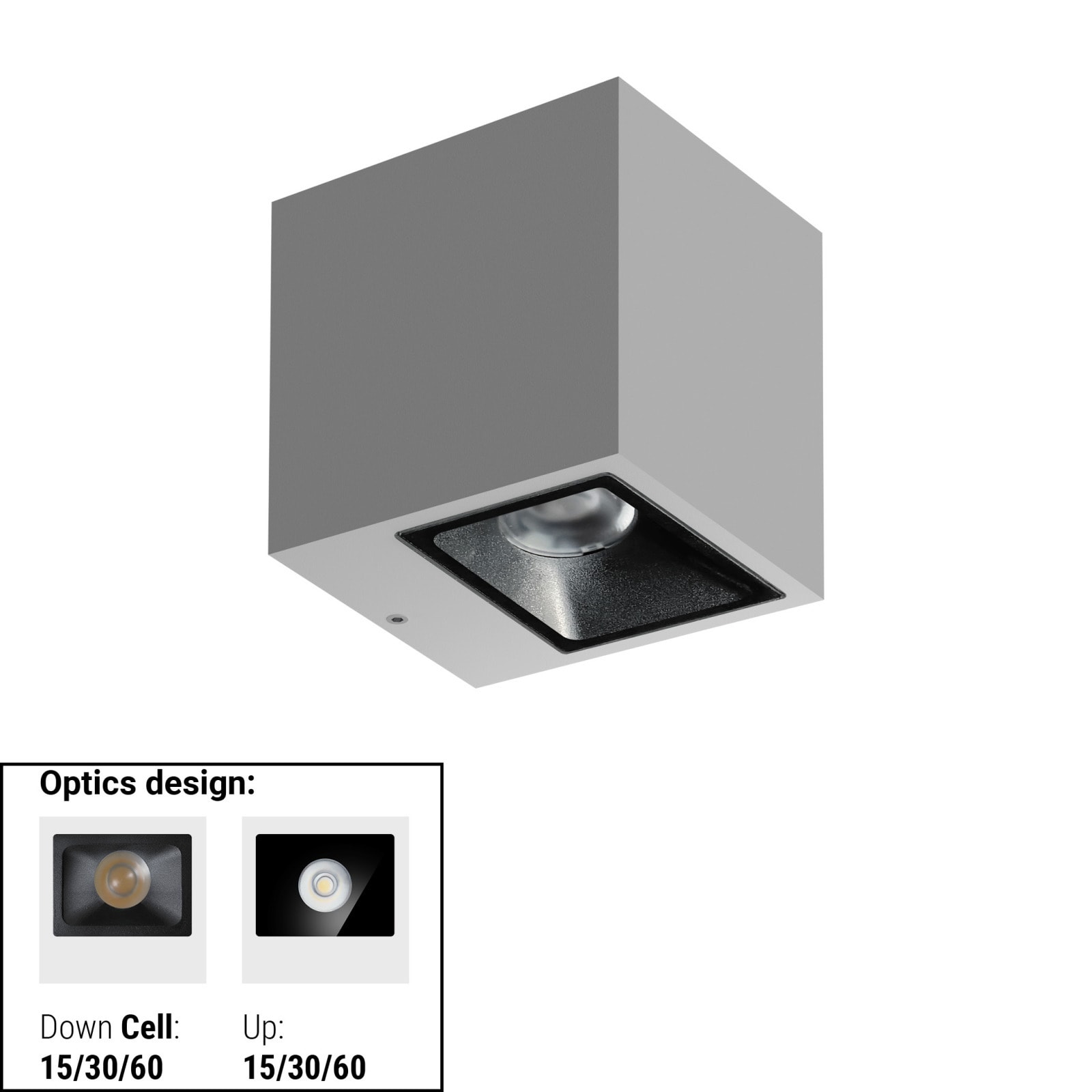 LINEA LIGHT (ILED) - ILD76621W15 CUBIT 23 2L BI-EM 11WDC S/AL GG