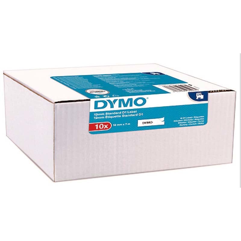 ELCART DISTRIBUTION - ERT070818200 10 NASTRI DYMO 12MMX7M NERO/BIANC