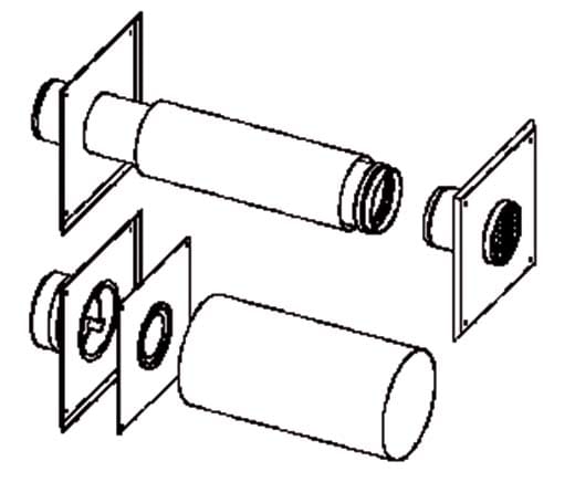 ROTEX - RXHEKFGV1101 SET DI COLLEGAMENTO FUMI/ARIA DN.80 C83