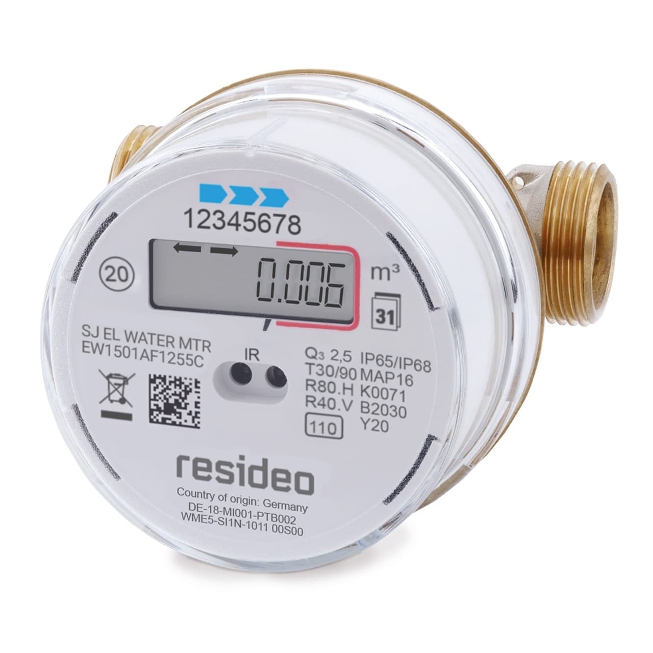 PITTWAY SARL (EX RES - RESEW1500AF0155C SJ EL WATER MTR Q3=2.5,DN15,MAX 30 C,80M
