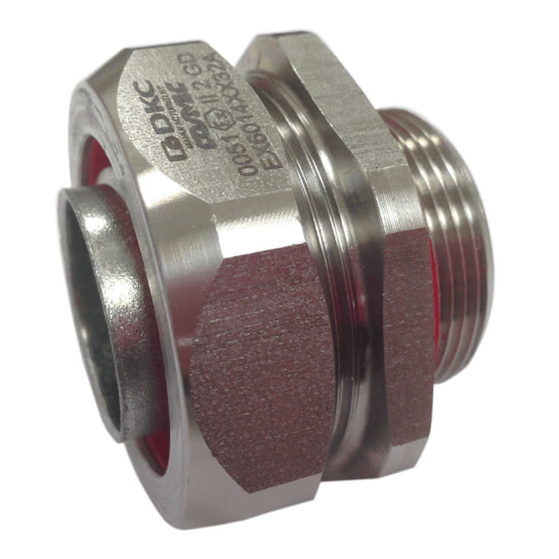 COSMEC - CSMEX6014XX25A Raccordo maschio fisso ATEX in INOX AISI 316L, filetto M25x1,5 mm, per tubo fless. diam. 21 mm