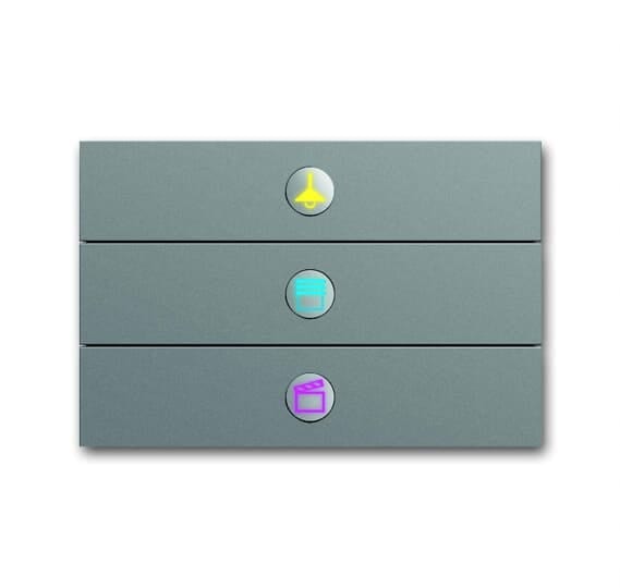 ABB SPA - ABBEJ 362 3 6342-866-101, INTER 3 TASTI ACCIAIO INOX