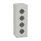 SCHNEIDER ELECTRIC - SNRXAPD4604 PULSANTIERA METALLO GRIGIA 4 FORI 30MM