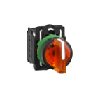 SCHNEIDER ELECTRIC - SNRXB5AK135B5 Selettore luminoso arancio Ø 22 - 3 posizioni - 24Vac/dc - 1NO + 1NC- LED universale