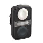 SCHNEIDER ELECTRIC - SNRZB5AW7A1720 Testa pulsante doppio Ø22 - bianco + nero - senza marcatura