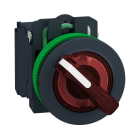 SCHNEIDER ELECTRIC - SNRXB5FK124G5 Selettore luminoso rosso 2 pos.filopannello Ø30 230VAC NO+NC- LED universale