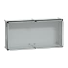 SCHNEIDER ELECTRIC - SNRNSYPLS3672AG Cassetta PLS, retro in poliestere, coperchio trasparente per PC IP65 36x72x23 cm