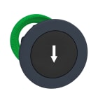 SCHNEIDER ELECTRIC - SNRZB5FA335 Harmony XB5, testa pulsante nero filopannello Ø30, in plastica, ad impulso, con marcatura "freccia"