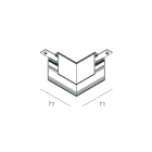 NOVALUX SPA - NOX110928.01 FORTY8 TRACK PLAFONE/SOSPENSIONE DEEP BINARIO ANGOLARE 48V Giunti meccanici inclusi.(Garanzia: 5 anni)