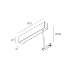 NOVALUX SPA - NOX110934.02 FORTY8 TRACK / BOX PER BINARIO A SOSPENSIONE CON ALIMENTAZIONE INTEGRATA 96W Box a plafone con cavo. (Garanzia: 3 anni e 5 anni per la struttura)