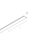 NOVALUX SPA - NOX110941.01 FORTY8 TRACK / COVER COPRI BINARIO Opzionale. Da usare con moduli LED lineari.(Garanzia: 5 anni )