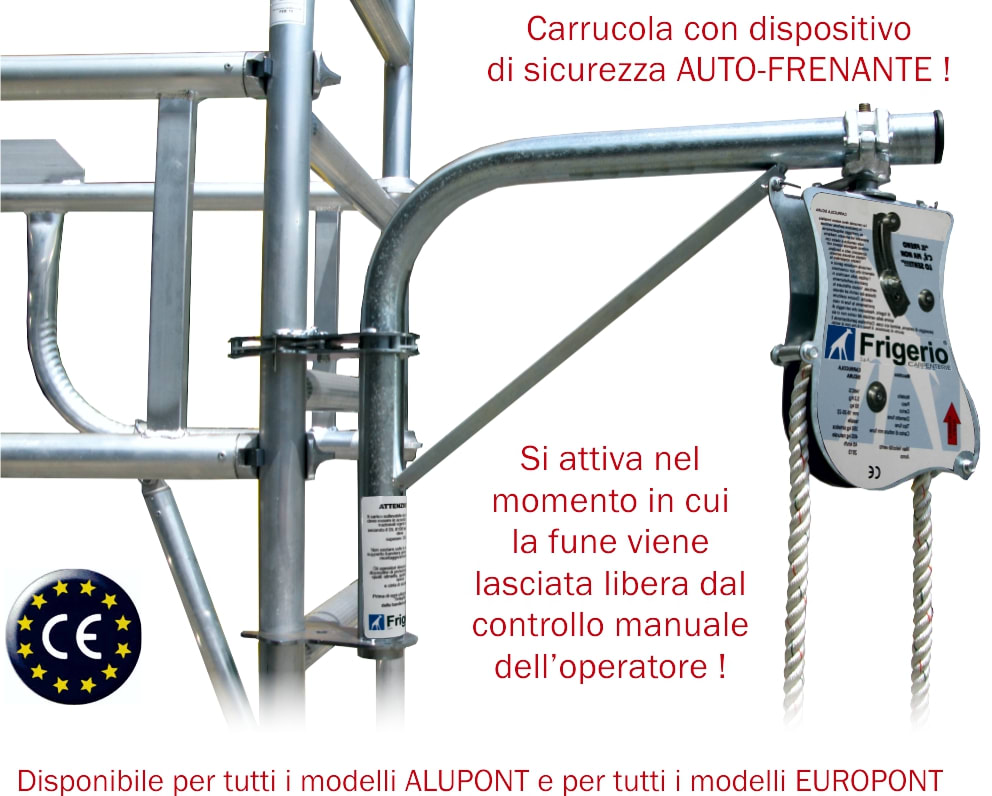 FRIGERIO CARPENTERIE - FRIALP CARRU CARRUCOLA AUTOFRENANTE X PONTEGGI