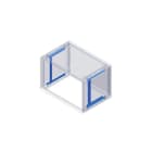 CONCHIGLIA - CON095770053 Acc. Serie GRAFI - Kit montanti per supporto accessori interni per armadi altezza 940 mm, conf. 2 pz