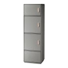 CONCHIGLIA - CON078519394 Serie GRAFI 5 - Armadio in vetroresina, 3 vani + zoccolo, IP44, dim. 1840 x 580 x 460 mm (AxBxP)