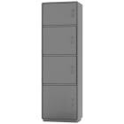 CONCHIGLIA - CON077519411 Serie GRAFI 5 - Armadio in vetroresina, 4 vani, IP55, dimensioni 1840 x 580 x 460 mm (AxBxP)