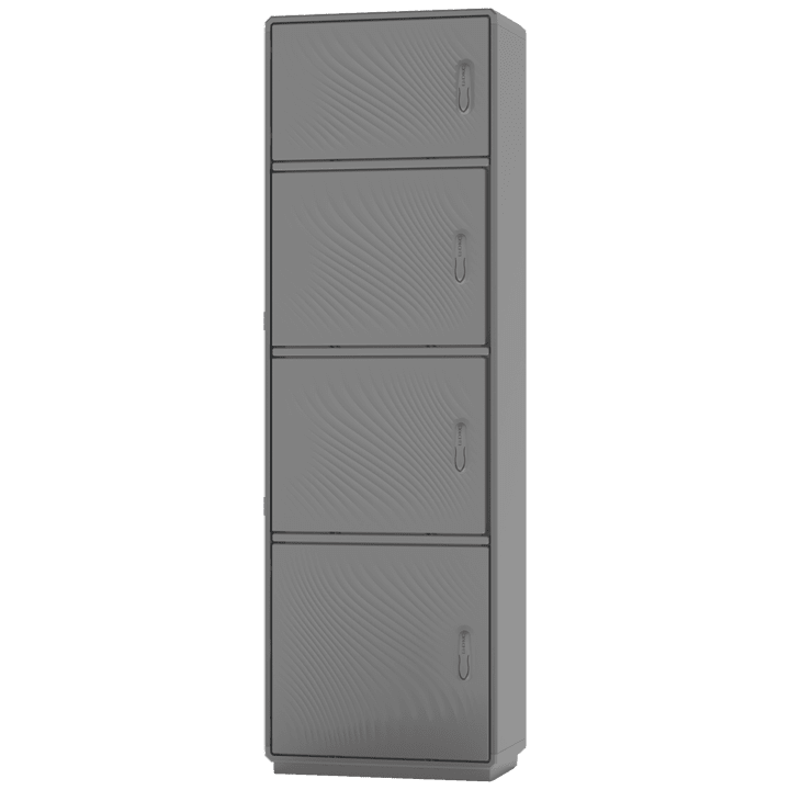 CONCHIGLIA - CON078519410 Serie GRAFI 5 - Armadio in vetroresina, 4 vani, IP44, dimensioni 1840 x 580 x 460 mm (AxBxP)