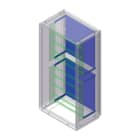 CONCHIGLIA - CON095779914 Acc. per Serie GRAFI 9 - Kit 4 staffe e piastra in acciaio per cestello cod. 095779823, prof. 460 mm