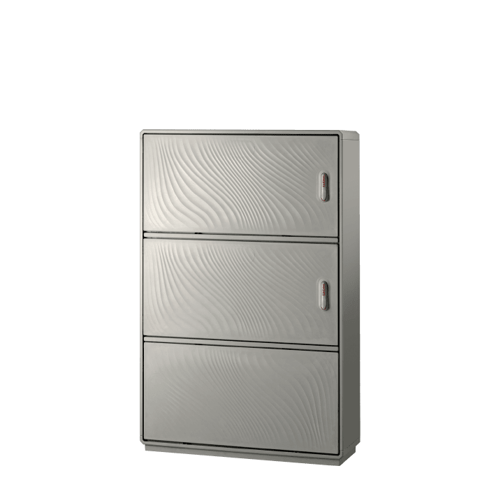 CONCHIGLIA - CON078908290 Serie GRAFI 9 - Armadio in vetroresina, 2 vani + zoccolo, IP44, dim. 1180 x 910 x 330 mm (AxBxP)