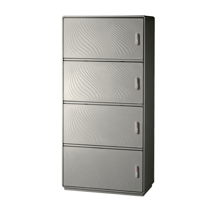 CONCHIGLIA - CON077519429 Serie GRAFI 5 - Armadio in vetroresina, 4 vani, IP55, dimensioni 1840 x 580 x 460 mm (AxBxP)